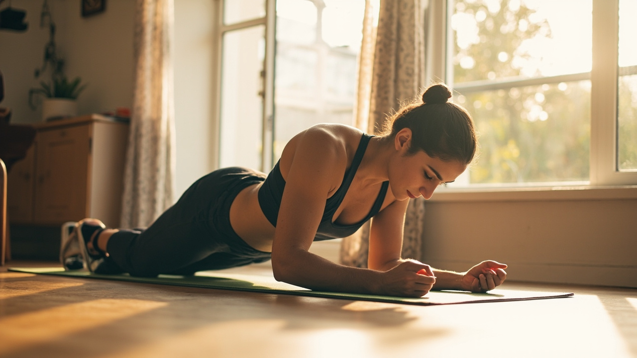 Plank exercise with proper form